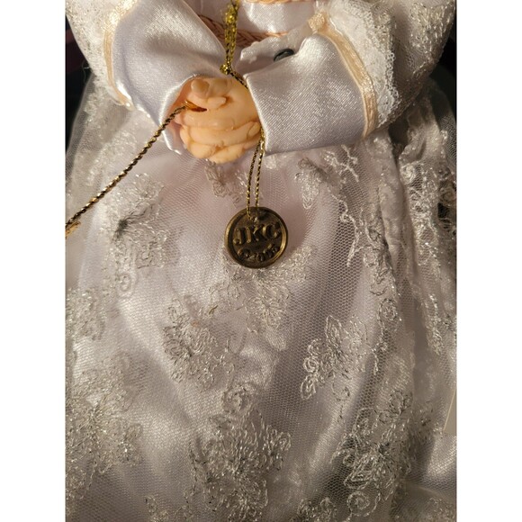 JACQUELINE KENTS FAIRY GODMOTHER Breast Cancer Fairy 2005 With Wooden Chair - Picture 12 of 16